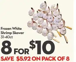 Longo's Frozen White Shrimp Skewer offer