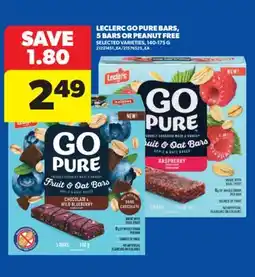 Real Canadian Superstore LECLERC GO PURE BARS 5 BARS OR PEANUT FREE, 140-175 G offer
