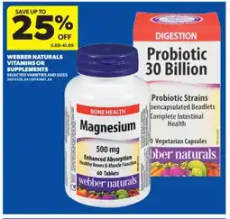 Real Canadian Superstore WEBBER NATURALS VITAMINS OR SUPPLEMENTS offer
