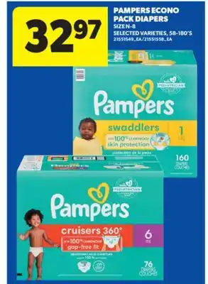 Real Canadian Superstore PAMPERS ECONO PACK DIAPERS, 58-180'S offer