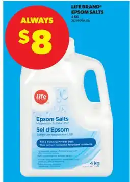 Real Canadian Superstore LIFE BRAND EPSOM SALTS, 4 KG offer