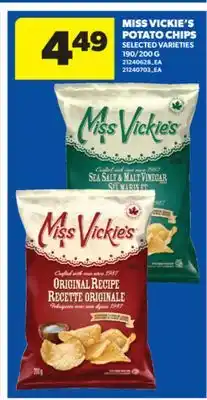 Real Canadian Superstore MISS VICKIE'S POTATO CHIPS 190/200 G offer