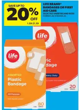 Real Canadian Superstore LIFE BRAND BANDAGES OR FIRST AID CARE offer