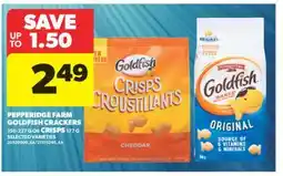 Real Canadian Superstore PEPPERIDGE FARM GOLDFISH CRACKERS, 156-227 G OR CRISPS, 177 G offer