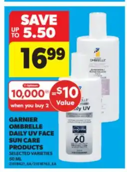 Real Canadian Superstore GARNIER OMBRELLE DAILY UV FACE SUN CARE PRODUCTS, 50 ML offer