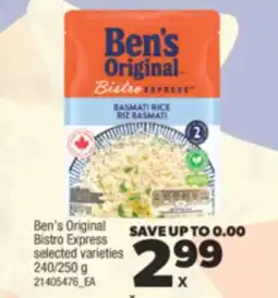 Real Canadian Superstore BEN'S ORIGINAL BISTRO EXPRESS, 240/250 g offer