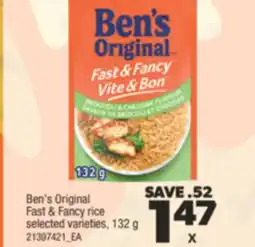 Real Canadian Superstore BEN'S ORIGINAL FAST & FANCY RICE, 132 g offer