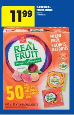 Real Canadian Superstore DARE REAL FRUIT MINIS, 600 G offer