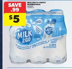 Real Canadian Superstore MILK 2GO 2% PARTLY SKIMMED MILK, 6X200 ML offer