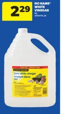 Real Canadian Superstore NO NAME WHITE VINEGAR, 4 L offer