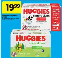 Real Canadian Superstore HUGGIES 9/10X BABY WIPES, 336-704'S offer