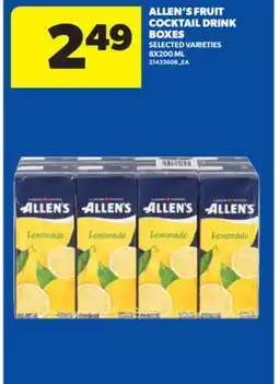 Real Canadian Superstore ALLEN'S FRUIT COCKTAIL DRINK BOXES, 8X200 ML offer
