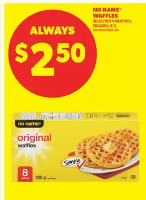 Real Canadian Superstore NO NAME WAFFLES, 8'S offer