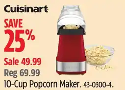 Canadian Tire CUSINART 10-Cup Popcorn Maker offer