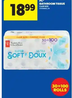Real Canadian Superstore PC BATHROOM TISSUE, 30=100 ROLLS offer
