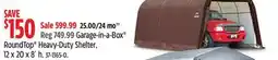 Canadian Tire Shelter Logic Garage-in-a-Box RoundTop Heavy-Duty Shelter, 12 x 20 x 8´ h offer