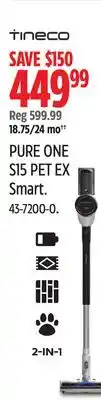 Canadian Tire Tineco PURE ONE S15 PET EX Smart offer