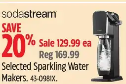 Canadian Tire SodaStream Selected Sparkling Water Makers offer