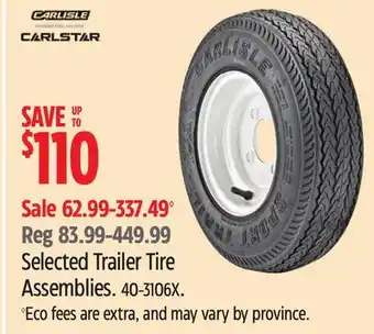 Canadian Tire Carlisle Selected Trailer Tire Assemblies offer