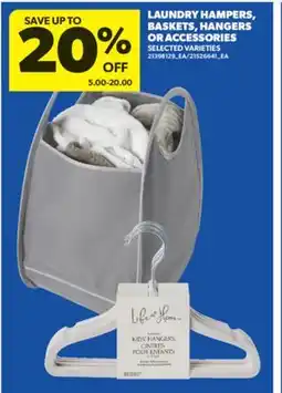 Real Canadian Superstore LAUNDRY HAMPERS, BASKETS, HANGERS OR ACCESSORIES offer
