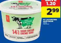Real Canadian Superstore PC LACTOSE FREE SOUR CREAM, 500 ML offer