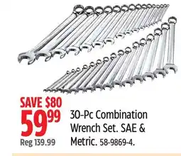 Canadian Tire Mastercraft 30-PC Combination Wrench Set offer