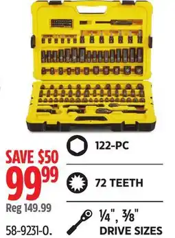 Canadian Tire Stanley Black Chrome Socket Sets offer