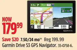 Canadian Tire Garmin Drive 53 GPS Navigator offer