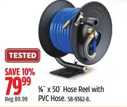 Canadian Tire 3⁄8˝ x 50´ Hose Reel with PVC Hose offer