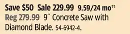 Canadian Tire Evolution 9˝ Concrete Saw with Diamond Blade offer