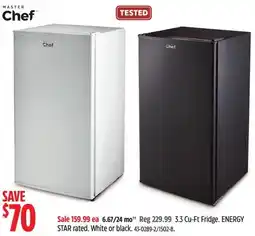Canadian Tire 3.3 Cu-Ft Fridge offer