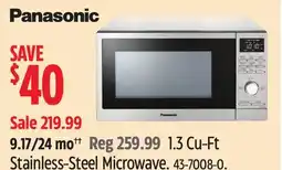 Canadian Tire PANASONIC Stainless-Steel Microwave offer
