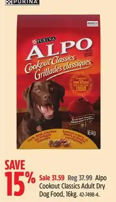 Canadian Tire Purina Alpo Cookout Classics Adult Dry Dog Food, 16kg offer