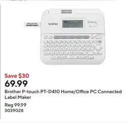 Staples Brother P-touch PT-D410 Home/Office PC Connected Label Maker offer
