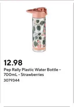 Staples Pep Rally Plastic Water Bottle - 700mL - Strawberries offer