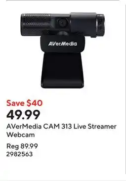 Staples AVerMedia CAM 313 Live Streamer Webcam offer
