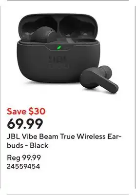 Staples JBL Vibe Beam True Wireless Earbuds - Black offer