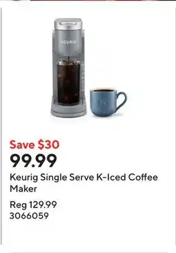 Staples Keurig Single Serve K-Iced Coffee Maker offer