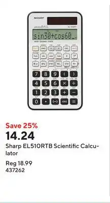 Staples Sharp EL510RTB Scientific Calculator offer