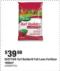 Home Depot SCOTTS Turf Builder Fall Lawn Fertilizer •800m² offer