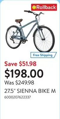 Walmart 27.5 SIENNA BIKE M offer