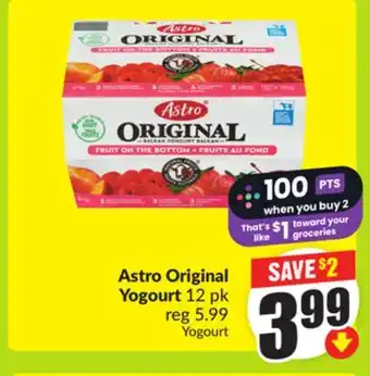 FreshCo Astro Original Yogurt 12 pk offer