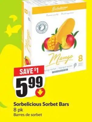 FreshCo Sorbelicious Sorbet Bars 8 pk offer