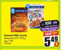 FreshCo General Mills Cereal Selected 475-778 g offer