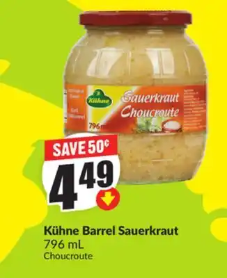 FreshCo Kuhne Barrel Sauerkraut 796 mL offer
