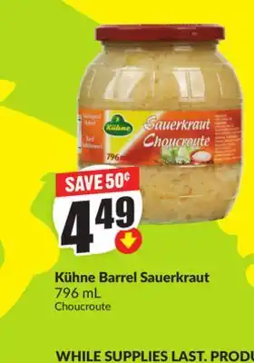Chalo FreshCo Kühne Barrel Sauerkraut 796 mL offer