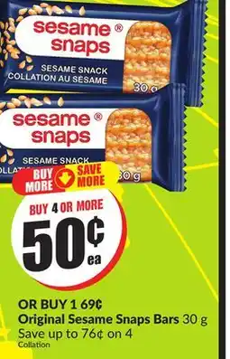 Chalo FreshCo Original Sesame Snaps Bars offer