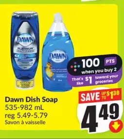 FreshCo Dawn Dish Soap 535-982 mL offer