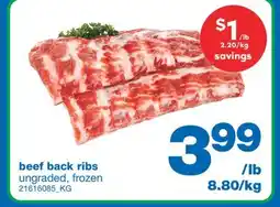 Wholesale Club BEEF BACK RIBS offer