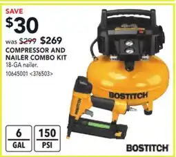 RONA COMPRESSOR AND NAILER COMBO KIT offer